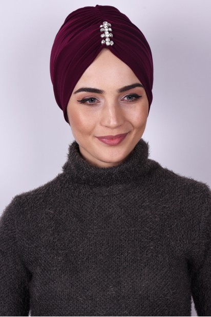 Woman Bonnet & Turban - آلو کلاه چین دار سنگی - Turkey