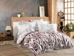 Dowry set - Valeria Double Duvet Cover Set with Blanket Claret Red 100330224 - Turkey