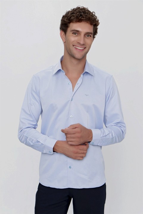 Men's A.Blue Juliet Jacquard Regular Fit Comfy Cut Shirt 100351032