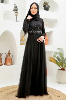 Evening & Party Dresses - Black Hijab Evening Dress 100339547 - Turkey