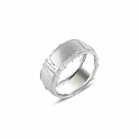Wedding Ring - Rhodium Plated 925 Sterling Silver Wedding Ring 100347201 - Turkey