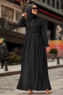 Woman Clothing - لباس مشکی حجاب 100300388 - Turkey