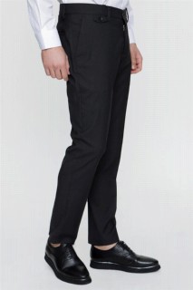 pants - Men Black Mars Slim Fit Side Pocket Fabric Trousers 100350667 - Turkey