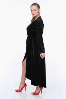 Plus Size Long Velvet Dress 100276366