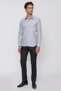 Men's Green Pearl Pattern Regular Fit Comfortable Cut Pocketless Shirt 100350839