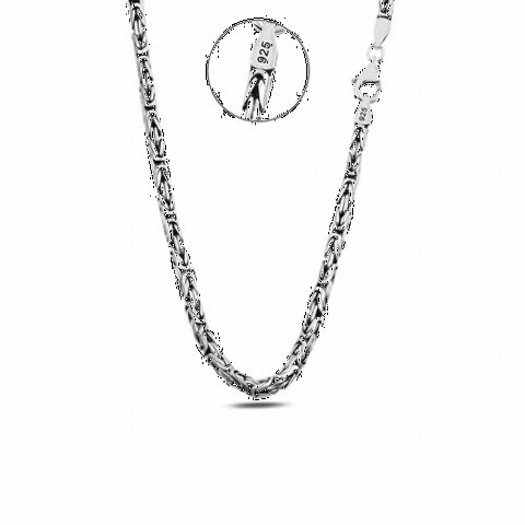Necklace - Silver King Necklace Chain 3.5mm 100349702 - Turkey