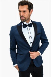 Men's Navy Blue Portofino Slimfit Jacquard Tuxedo 100350530