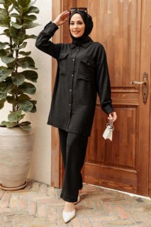 Outwear - فستان بدلة حجاب أسود 100340865 - Turkey