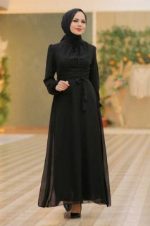 Clothes - Black Hijab Dress 100336526 - Turkey