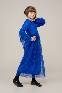 Young Girl Sleeves Pleated All-Down Dress 100352551