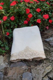 Dowry Towel - Serviette en dentelle française Servella Cappucino 100258046 - Turkey