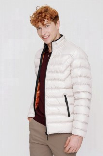 Men's White Dynamic Fit Casual Fit Edmonton Quilted Coat 100350632