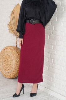 Clothes - Women's Waist Elastic Lycra Pencil Skirt 100342672 - Turkey