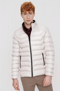 Men's White Edmonton Dynamic Fit Casual Fit Zippered Quilted Coat 100350690