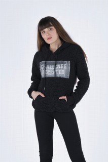 Sweatshirt - Women's Hoodie Printed Sweatshirt 100326358 - Turkey