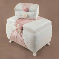 Dowry box - Rose Pink Luxury Double Mitgift Chest Creme 100259162 - Turkey