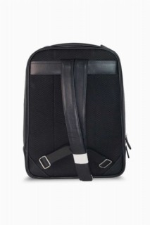 Guard Black Leather Backpack with Laptop Entry 100345255