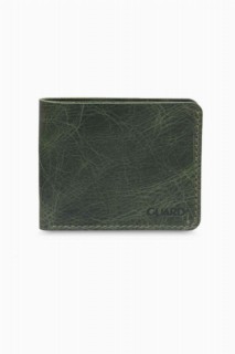 Wallet - Portefeuille pour homme en cuir fait main vert antique 100346211 - Turkey