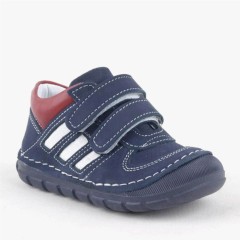 Genuine Leather First Step Baby Boys Navy Blue Shoes 100316956