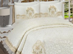 Roman French Guipure Blanket Set Cream 100330348
