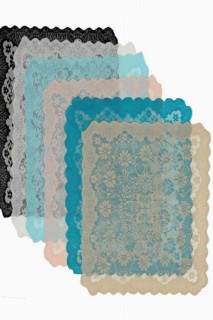 Knitted Board Patterned 6 Piece Napkin Spring Turquoise 100259311