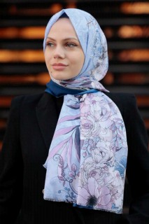 Other Shawls - Navy Blue Hijab Shawl 100339158 - Turkey