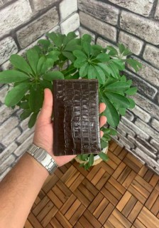 Leather - Brown Croco Passport Cover 100346033 - Turkey