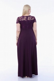 Plus Size Long Evening Dress with Lace 100276198