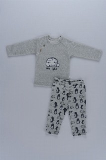 Outwear - Baby Boy Patterned 2-Piece Suit 100326154 - Turkey