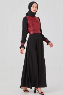 Daily Dress - Women's Sleeves Frill Detailed Sequin Evening Dress 100342698 - Turkey