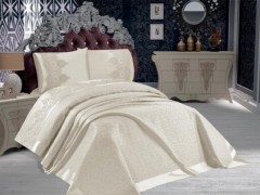Bedding - Lena French Guipure Brocade Pique Set Crème 100331500 - Turkey
