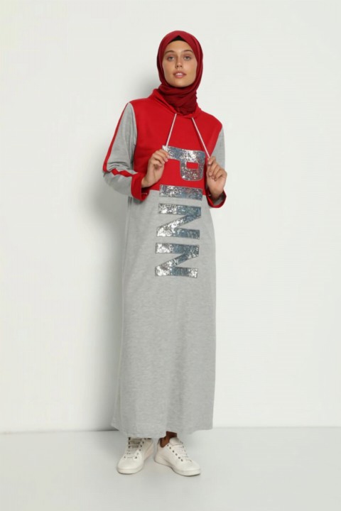 Daily Dress - Women's Sequin Detailed Sports Dress 100342536 - Turkey