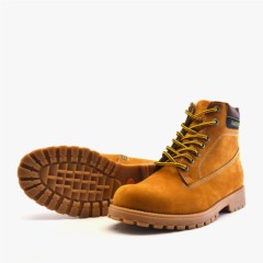 Yellow Genuine Leather Zipper Neson Furry Boots 100278624