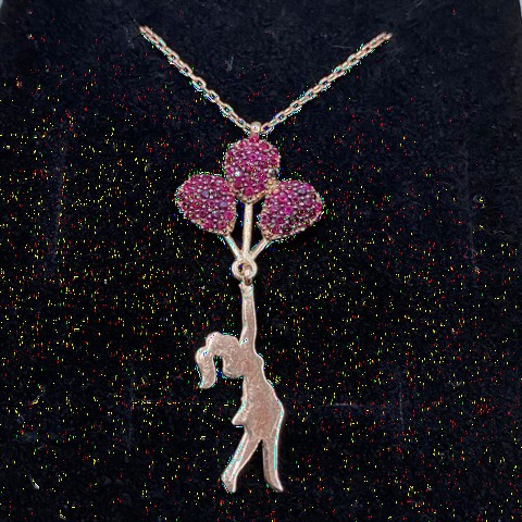 Other Necklace - Innocents Apartment Girl with Balloon Silver Necklace 100347597 - Turkey