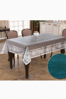 Knitted Panel Pattern Rectangle Table Cloth Delicate Powder 100259277
