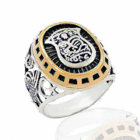 Silver Rings 925 - خاتم رجالي من الفضة الإسترليني بيضاوي الشكل من Nal-i erif 100348630 - Turkey