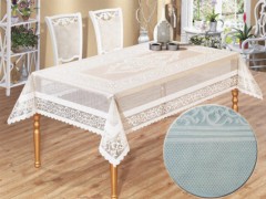 Rectangle Table Cover - مفرش طاولة منسوج فيروزي 100257997 - Turkey