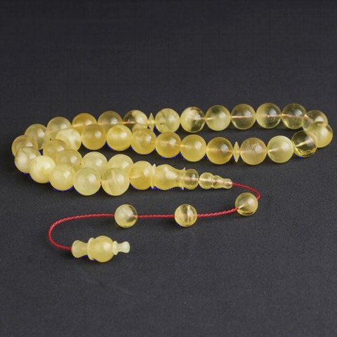 Men - Original Drop Amber 14mm Stone Rosary 100346836 - Turkey