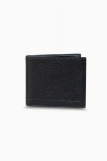 Leather - Black Double Piston Horizontal Leather Men's Wallet 100345814 - Turkey