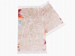Carpet - سجادة لاتكس مخملية مطبوعة رقمية بقاعدة مقاومة للانزلاق كريمي إيما - أسود 180-280 سم 100330378 - Turkey