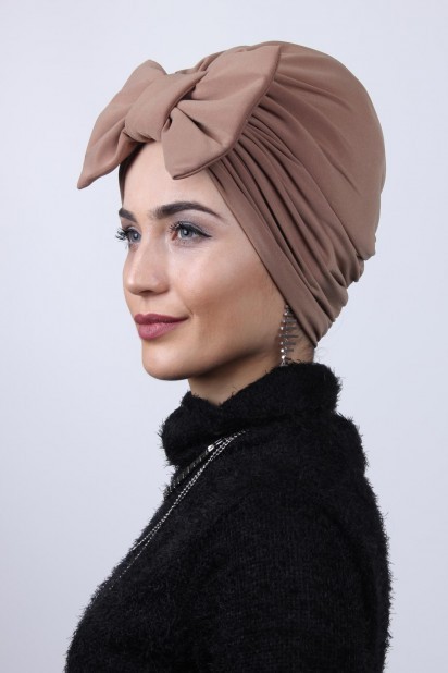 Two Way Bonnet Tan With Filled Bow 100285049