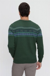 Men's Nefti Crew Neck Cotton Jacquard Knitwear Sweater 100345128