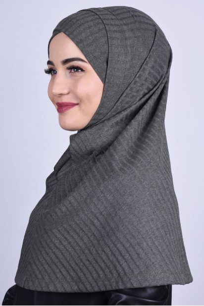 Cross Bonnet Knitwear Hijab Khaki Green 100285226