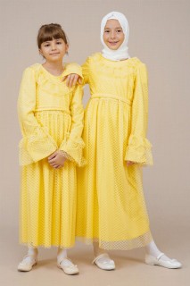Daily Dress - فستان بناتي بأكمام طويلة وطيات 100352549 - Turkey