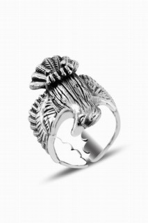 Animal Rings - Eagle Model Six Light Silver Ring 100346815 - Turkey