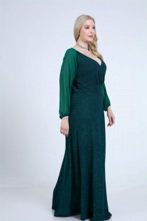 Long evening dress - فستان سهرة شيفون طويل شيفون بأكمام كبيرة الحجم 100276729 - Turkey
