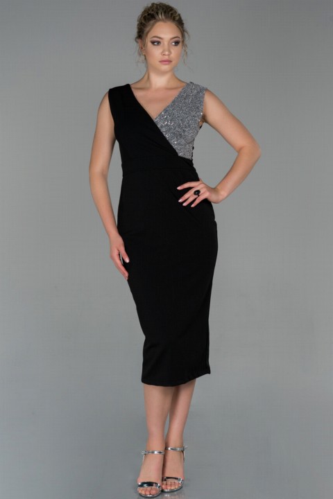 Woman - Abendkleid Midi-Einladungskleid mit zweireihigem Ausschnitt 100298312 - Turkey