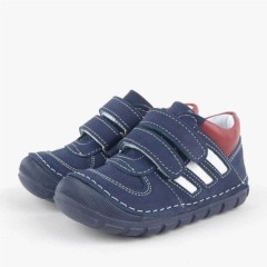 Genuine Leather First Step Baby Boys Navy Blue Shoes 100316956
