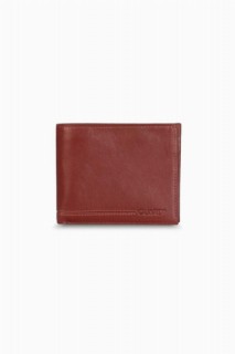 Wallet - Coin Single Pisot Horizontal Tan Leather Men's Wallet 100345855 - Turkey