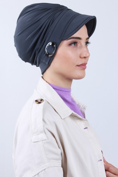 Hat-Cap Style - Buckled Hat Bonnet Smoked 100285181 - Turkey
